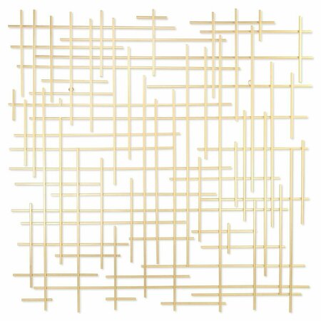 H2H Iquara Square Metal Wall Art, Gold - Large H22842350